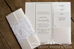 Pocket Folds (4 x 9 ) Custom Wedding Invitation