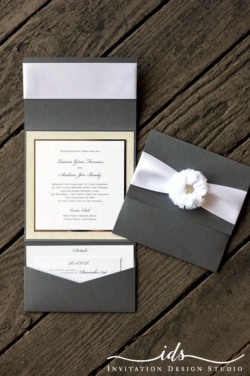 Bella Luxe Oversized Custom Wedding Invitations