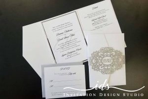 Laser Cut with Belly Band Custom Wedding Invitations from IDS