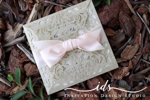 Laser Cut with Belly Band Custom Wedding Invitations from IDS