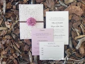 Laser Cut with Belly Band Custom Wedding Invitations from IDS