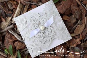 Laser Cut with Belly Band Custom Wedding Invitations from IDS