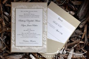 Pocket Cards (portrait) Custom Wedding Invitation