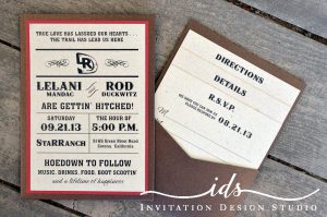 Pocket Cards (portrait) Custom Wedding Invitation