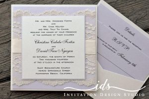 Pocket Cards (landscape and square) Custom Wedding Invitation