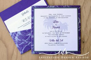 Pocket Cards (landscape and square) Custom Wedding Invitation