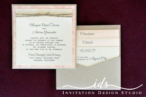 Pocket Cards (landscape and square) Custom Wedding Invitation