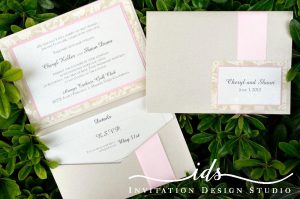 Pocket Folds (landscape) Custom Wedding Invitation