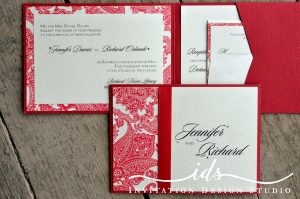 Pocket Folds (landscape) Custom Wedding Invitation