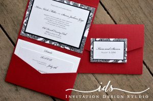 Pocket Folds (landscape) Custom Wedding Invitation