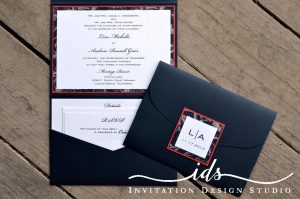 Pocket Folds (landscape) Custom Wedding Invitation