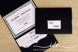 Pocket Folds (landscape) Custom Wedding Invitation