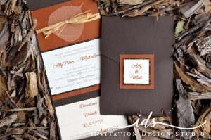 Pocket Folds (portait) Custom Wedding Invitation