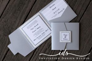 Pocket Folds (square) Custom Wedding Invitation