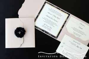 Pocket Folds (square) Custom Wedding Invitation