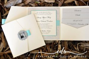 Pocket Folds (square) Custom Wedding Invitation