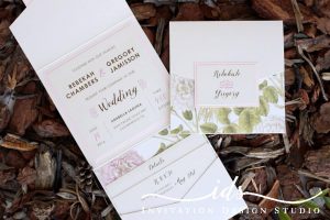 Pocket Folds (square) Custom Wedding Invitation